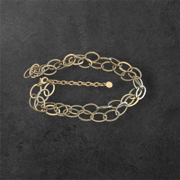 R. J. Graziano Long Gold Tone Loop Chain Necklace 32"  With Lobster Clasp - Picture 3 of 11